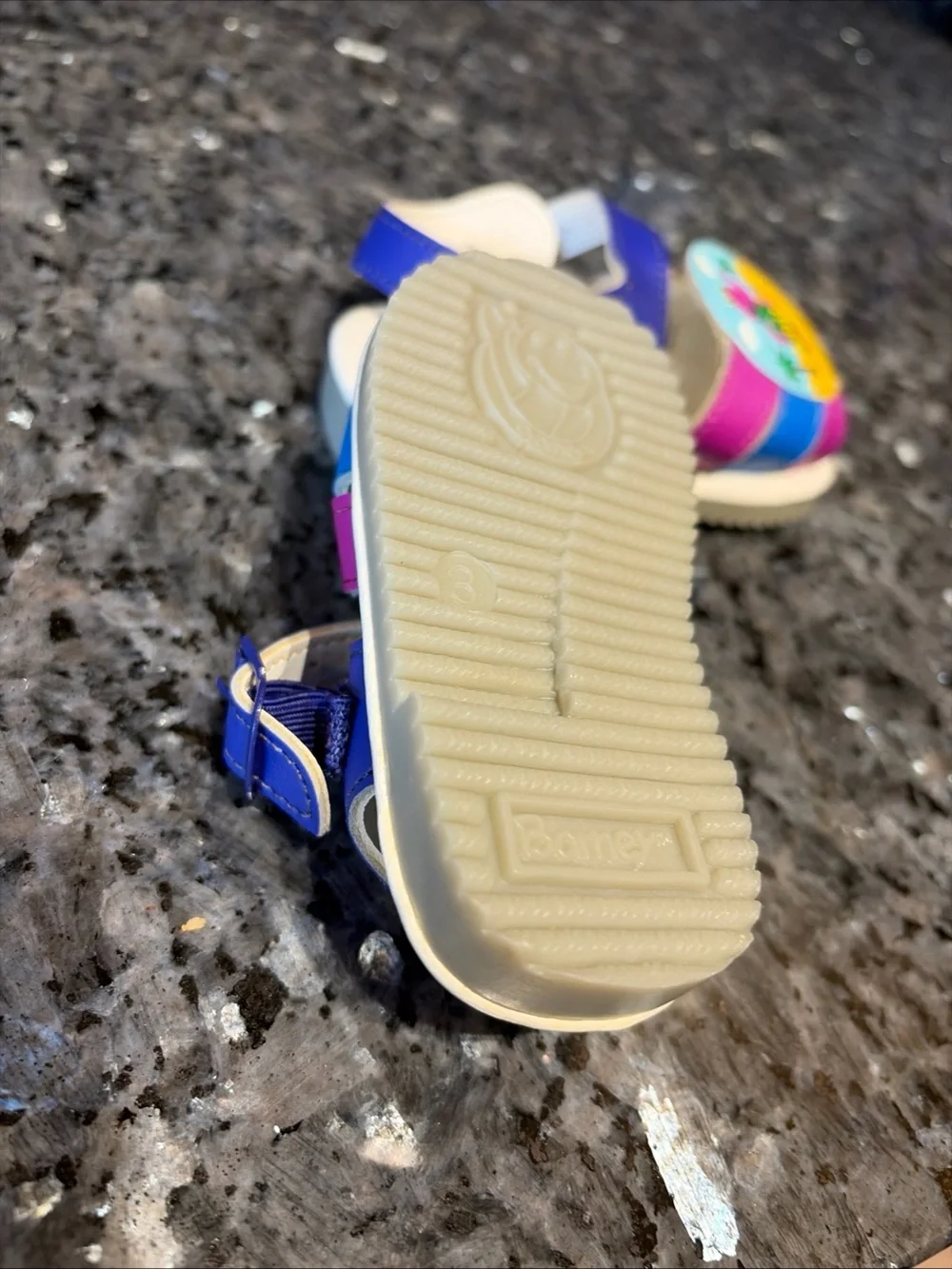 Vintage 90s 1993 Barney Sandals Shoes Baby Toddler size 3 Rare Beach Retro